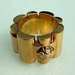 Versace Men's Medusa Gold-toned ring, size 17